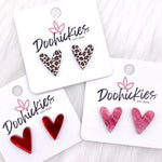 16mm Acrylic Valentine Heart Studs - Earrings - Juli's Wearable Art