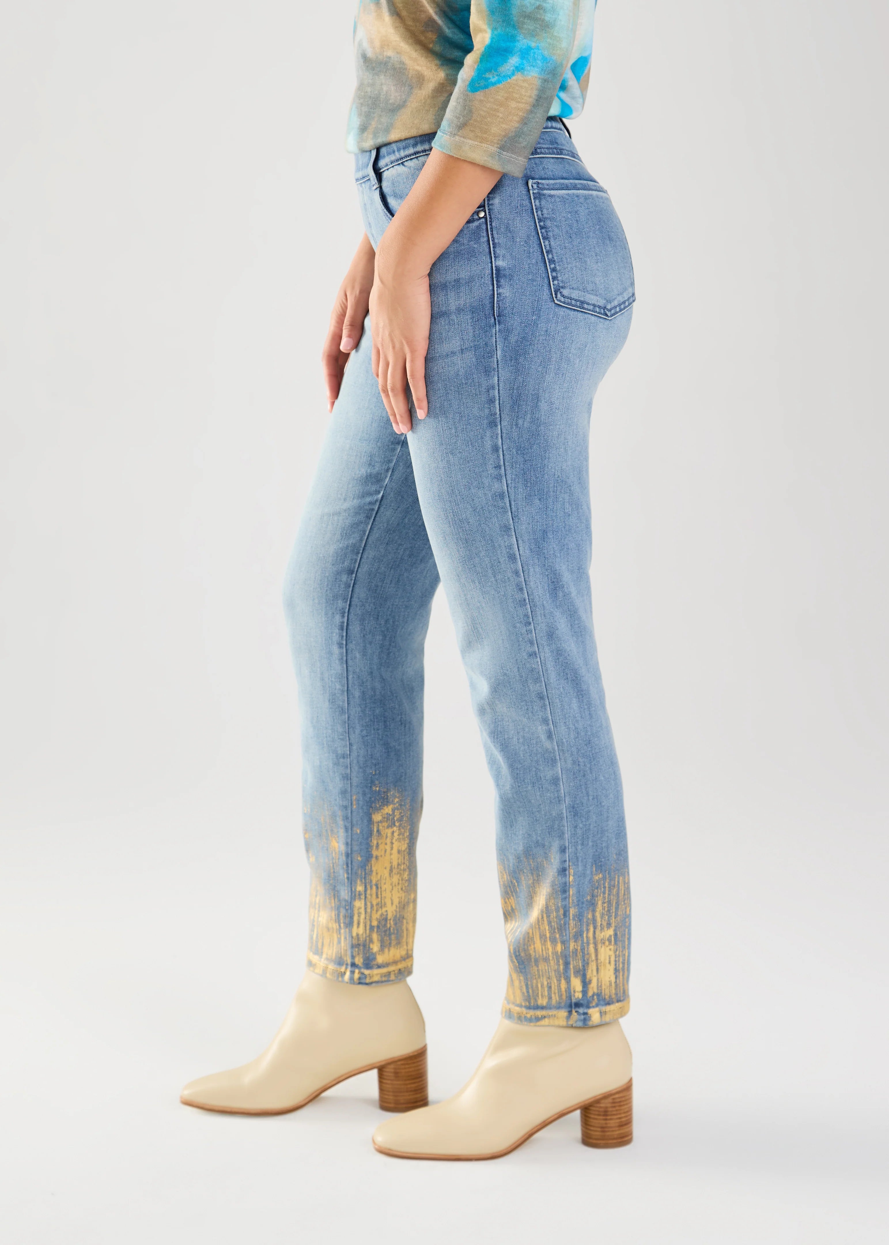 FDJ Pull-On Pencil Ankle Denim