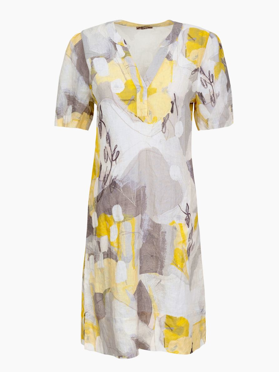 Dolcezza Linen Dress featuring the art of June Erica Vess