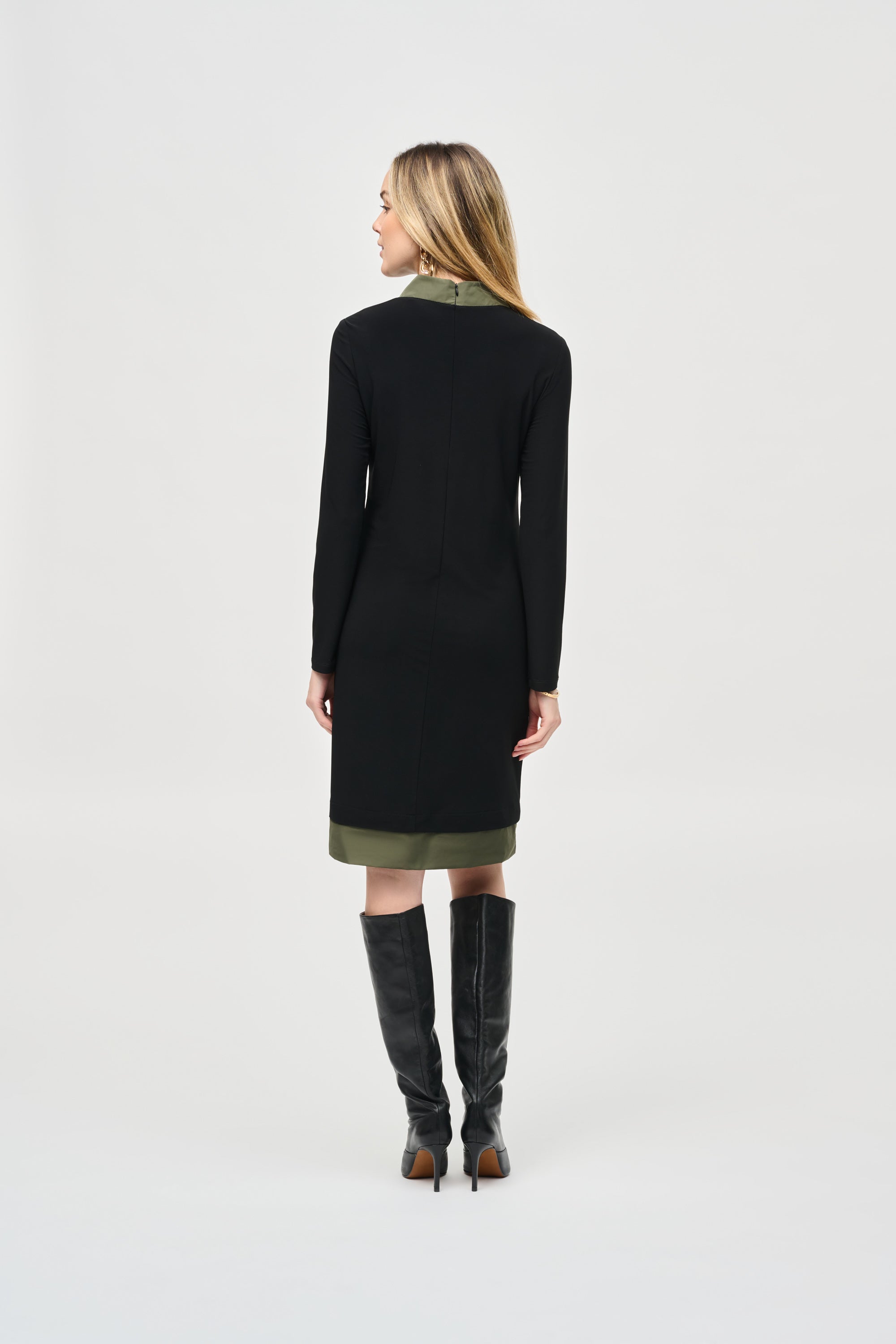 High shops neck shift dress