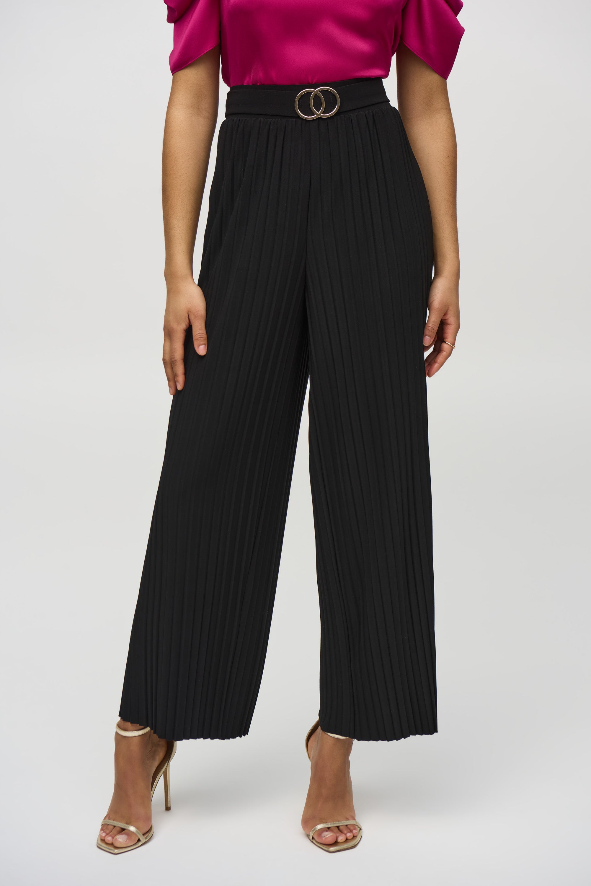 JOSEPH RIBKOFF Wide-leg Belted Trousers