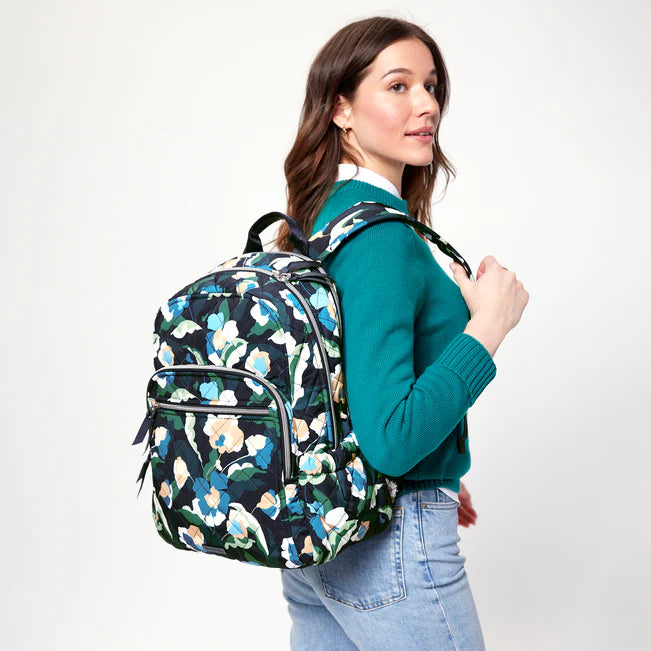 Vera Bradley Campus Backpack in Performance Twill-Immersed Blooms