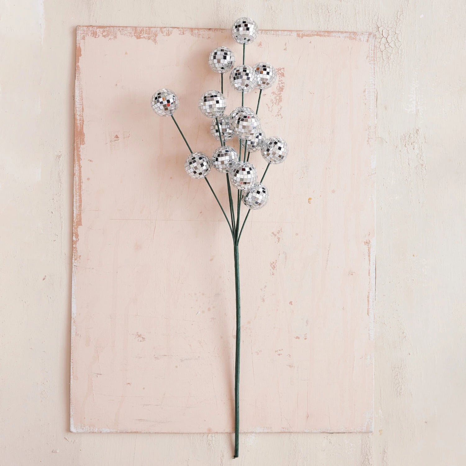 26"H Foam & Mirrored Glass Mosaic Ball Spray - Juli's Wearable Art