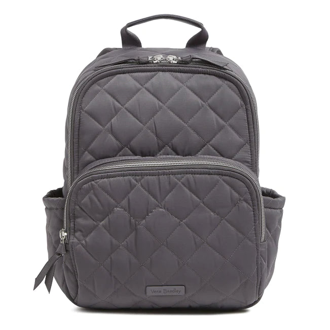 Vera Bradley Small Backpack in Performance Twill-Shadow Gray