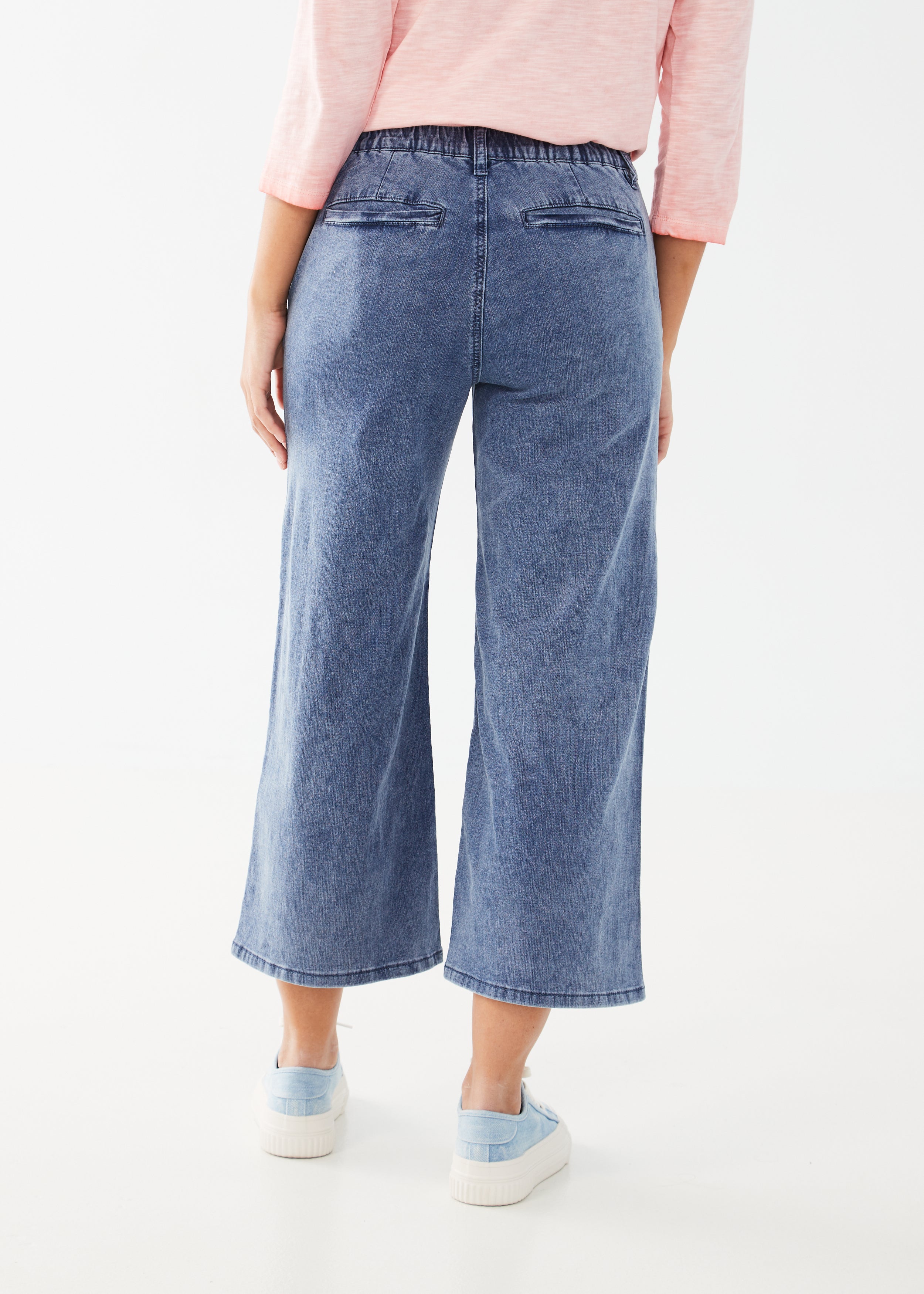 FDJ- Pull-on Wide Leg Crop Jeans