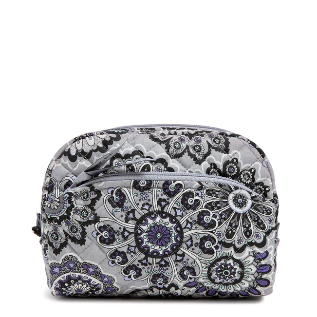 Vera Bradley Medium Cosmetic Bag in Recycled Cotton-Tranquil Medallion