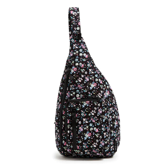 Vera Bradley Sling Backpack in Recycled Cotton-Botanical Ditsy