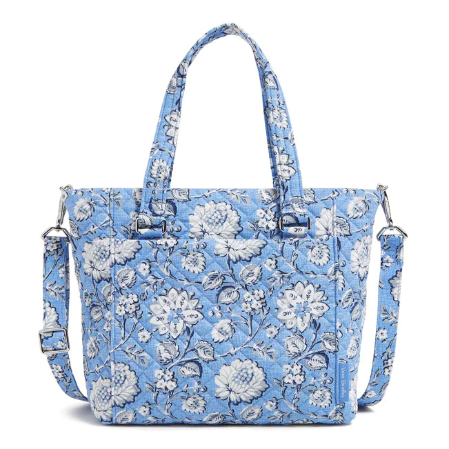 Vera Bradley Multi-Strap Shoulder Bag in Cotton-Sweet Garden Blue