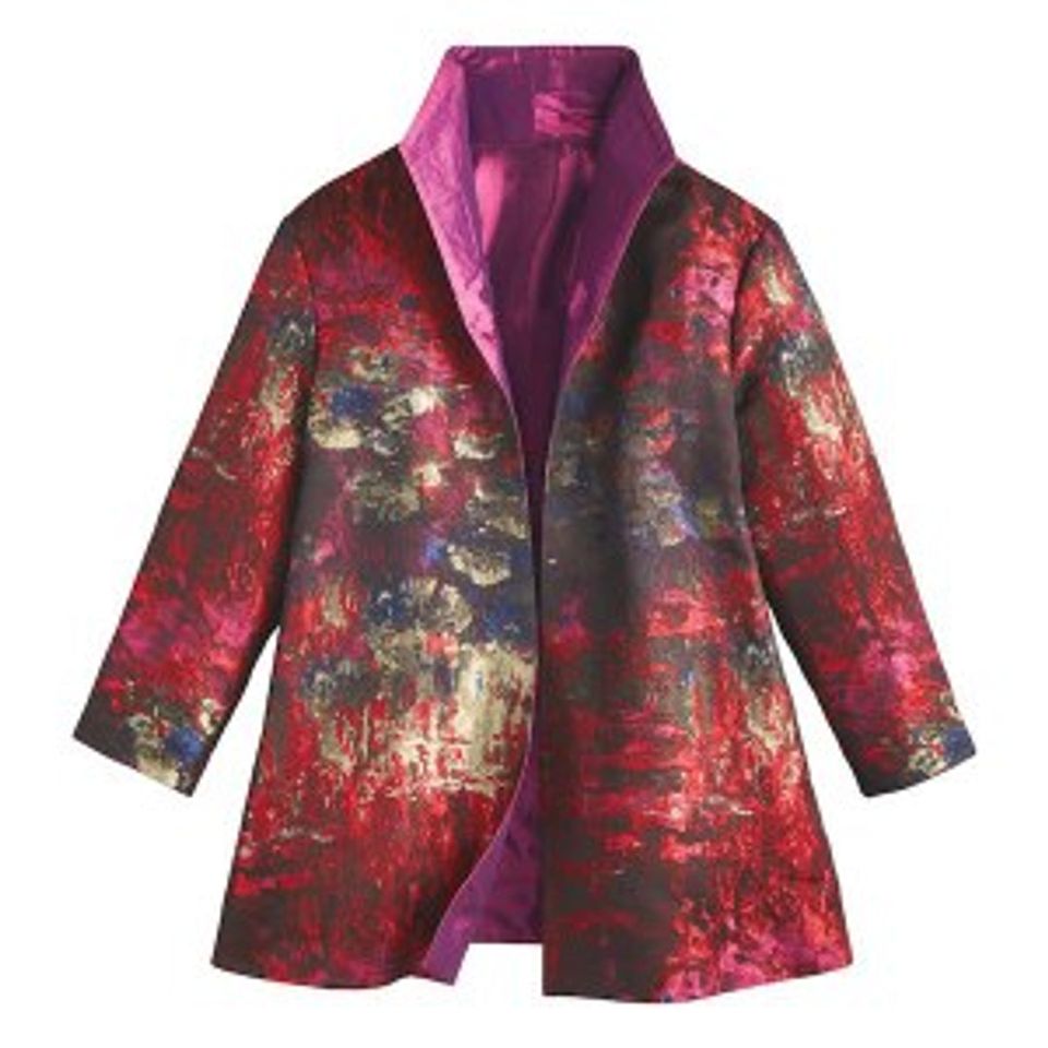 Grace Chuang Swing Style Jacket with Monet Print