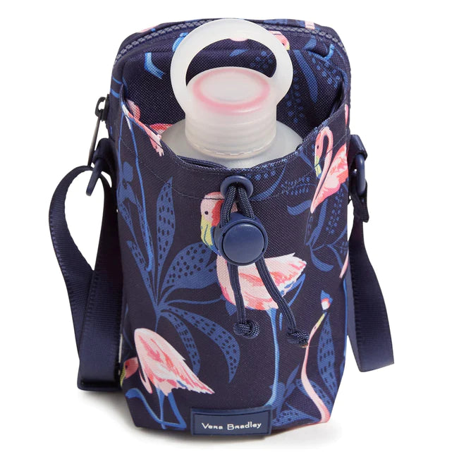 Vera Bradley ReActive Deluxe Water Bottle Crossbody Bag-Flamingo Party
