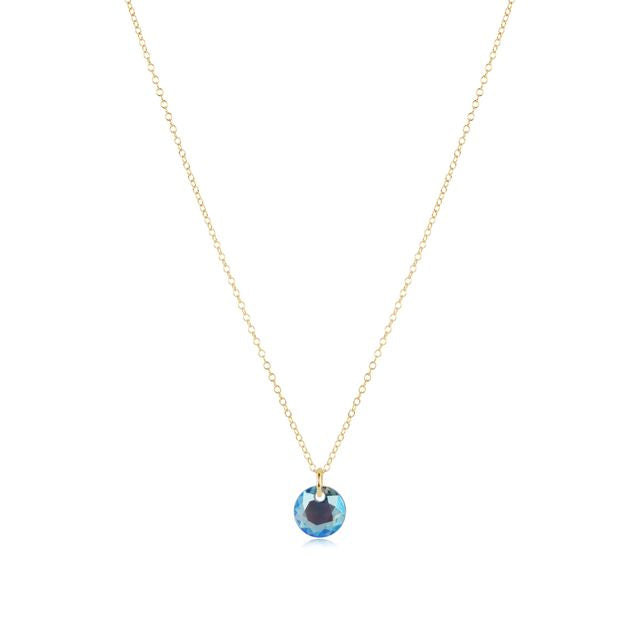 enewton Gold Reflection Birthstone Charm Necklace | March