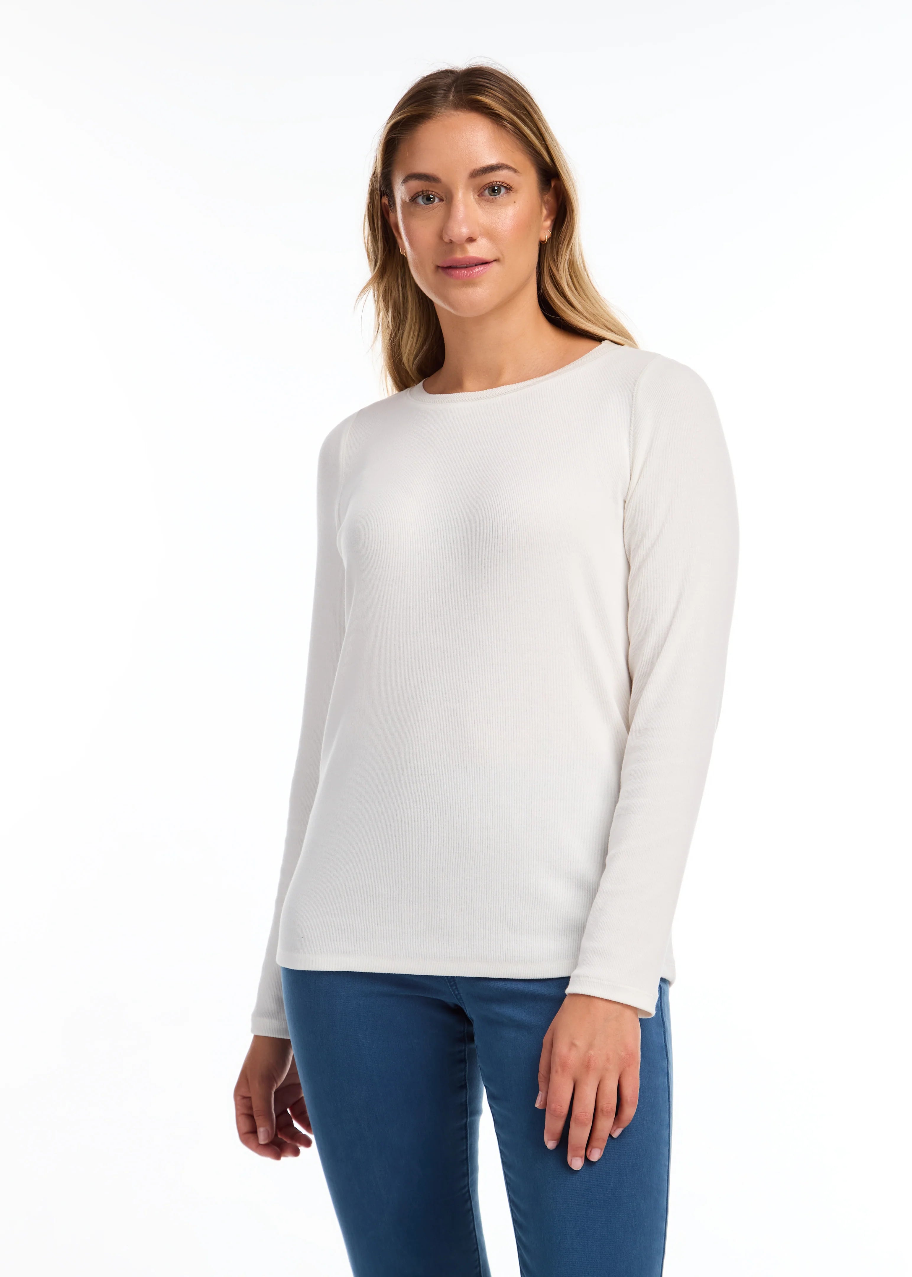 FDJ Long-Sleeve Boat Neck Top