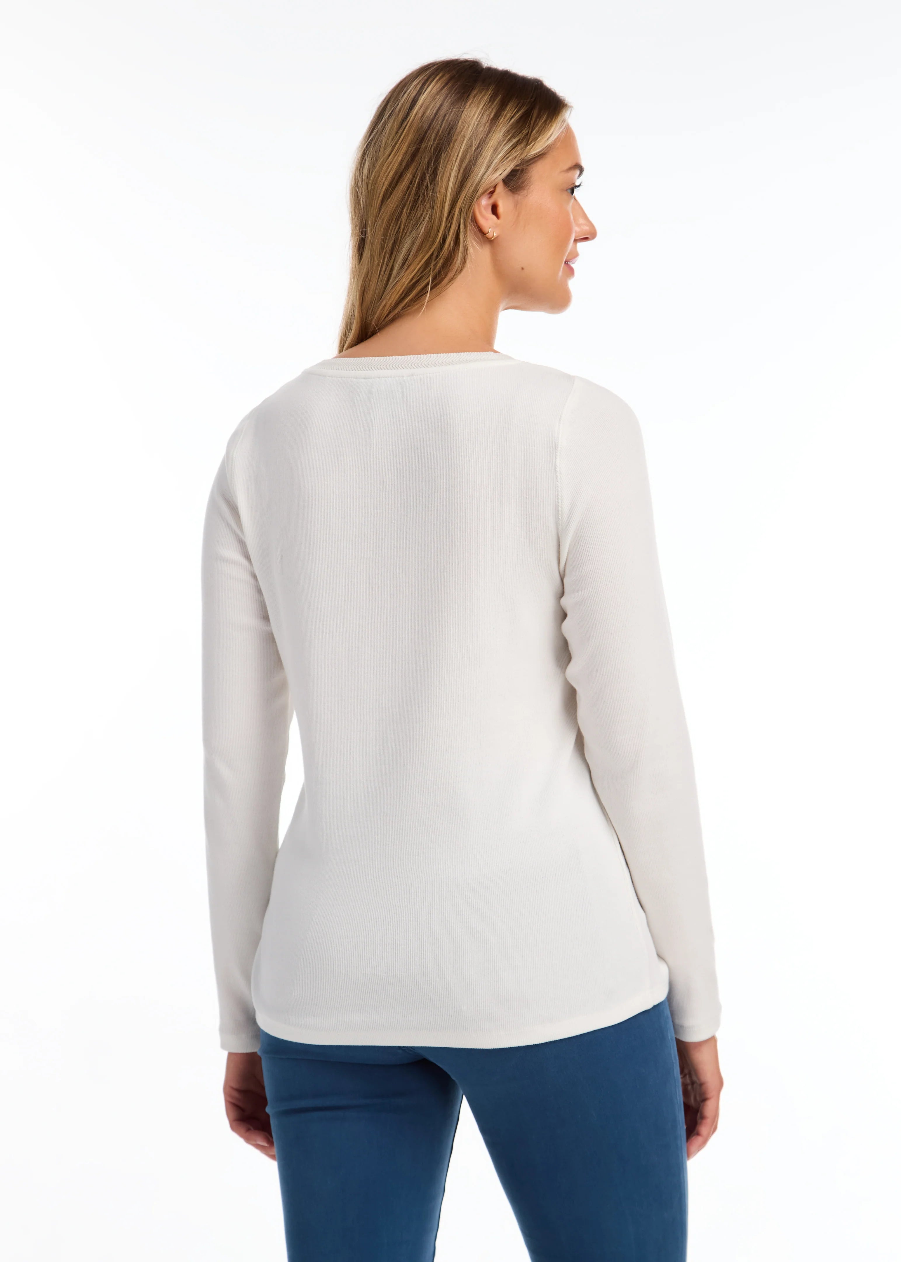 FDJ Long-Sleeve Boat Neck Top