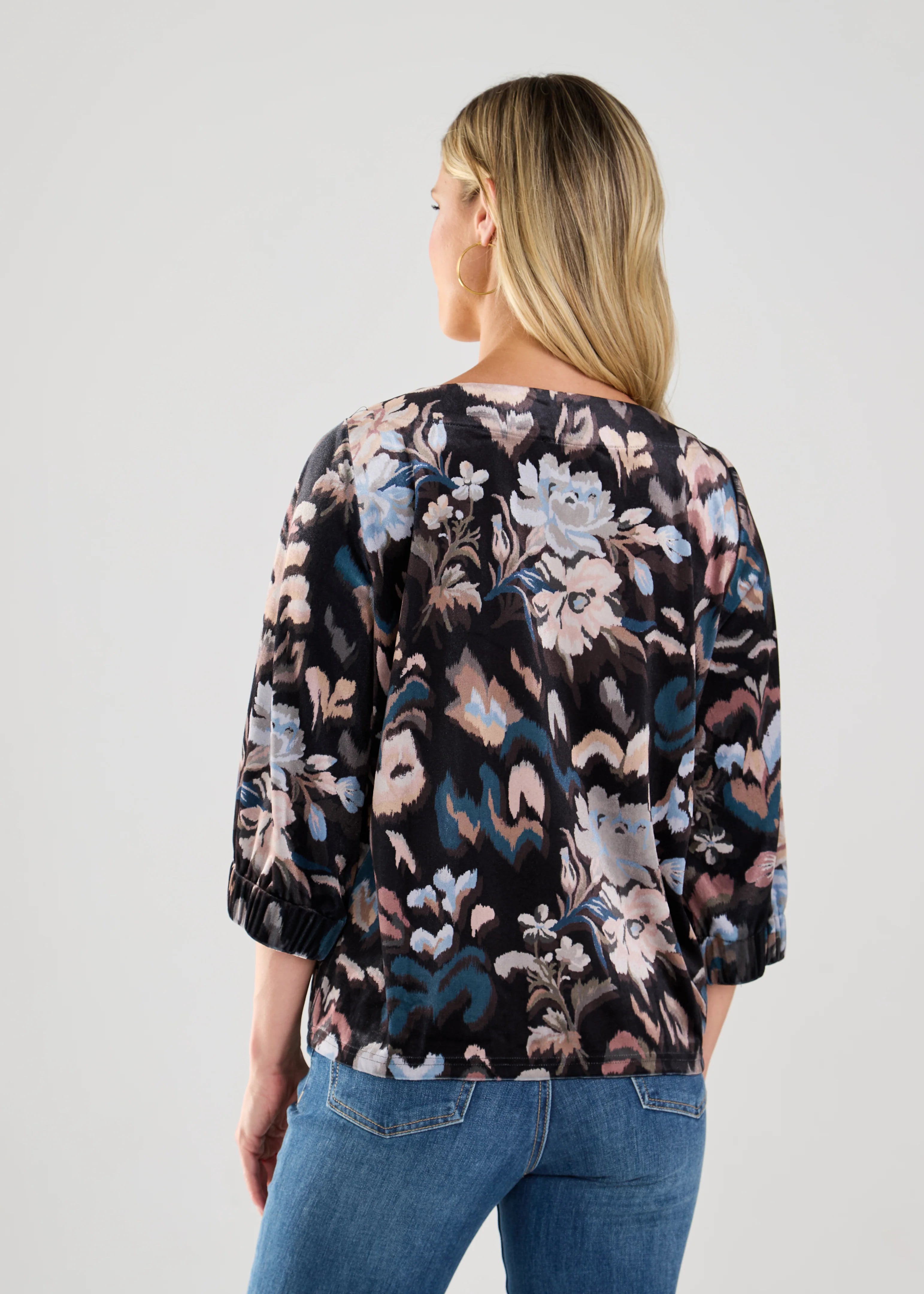 FDJ- Velvet 3/4 Sleeve Blouse