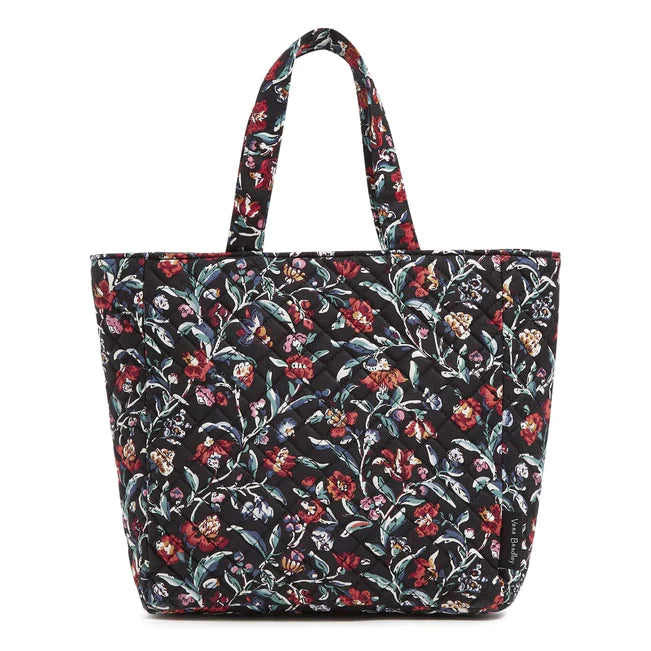 Vera Bradley Lunch Tote Bag in Recycled Cotton-Perennials Noir