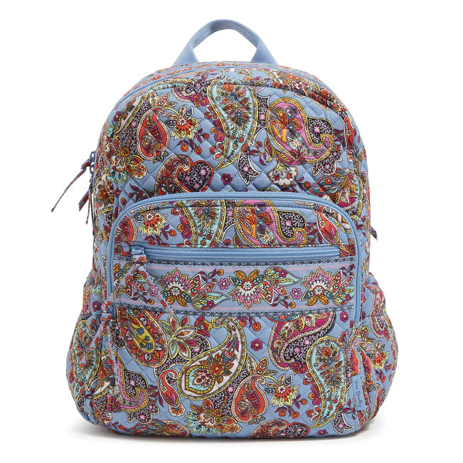 Vera Bradley Campus Backpack in Recycled Cotton-Provence Paisley