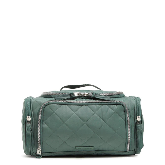 Vera Bradley Large Travel Cosmetic Bag in Performance Twill-Olive Leaf
