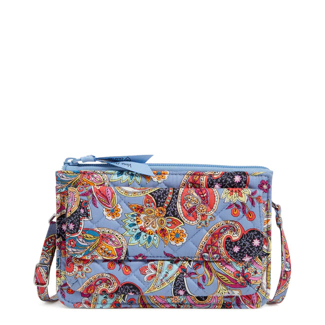 Vera Bradley RFID Wallet Crossbody in Recycled Cotton-Provence Paisley