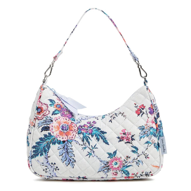 Vera Bradley Frannie Crescent Crossbody Bag in Cotton-Magnifique Floral