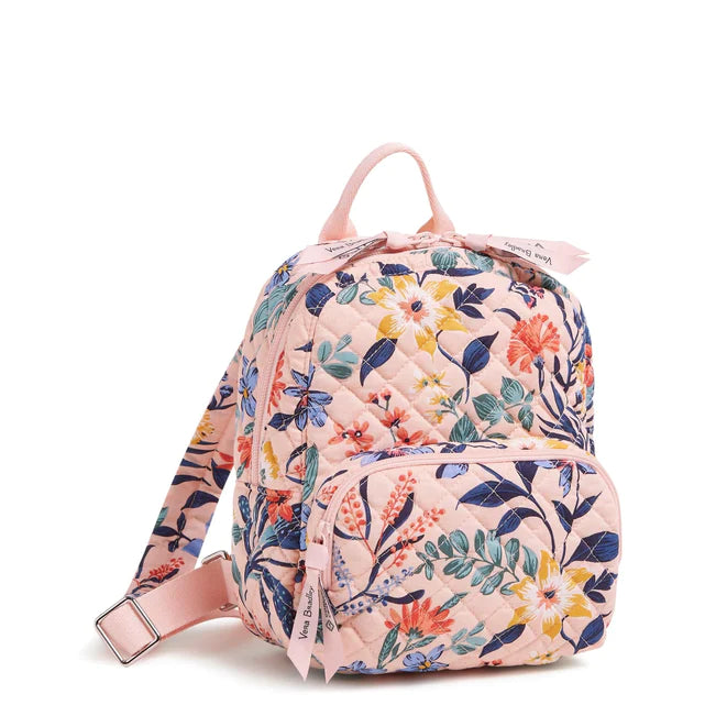 Vera Bradley Mini Backpack in Cotton-Paradise Coral