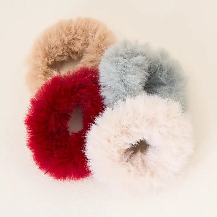 Faux Fur Scrunchie Sets