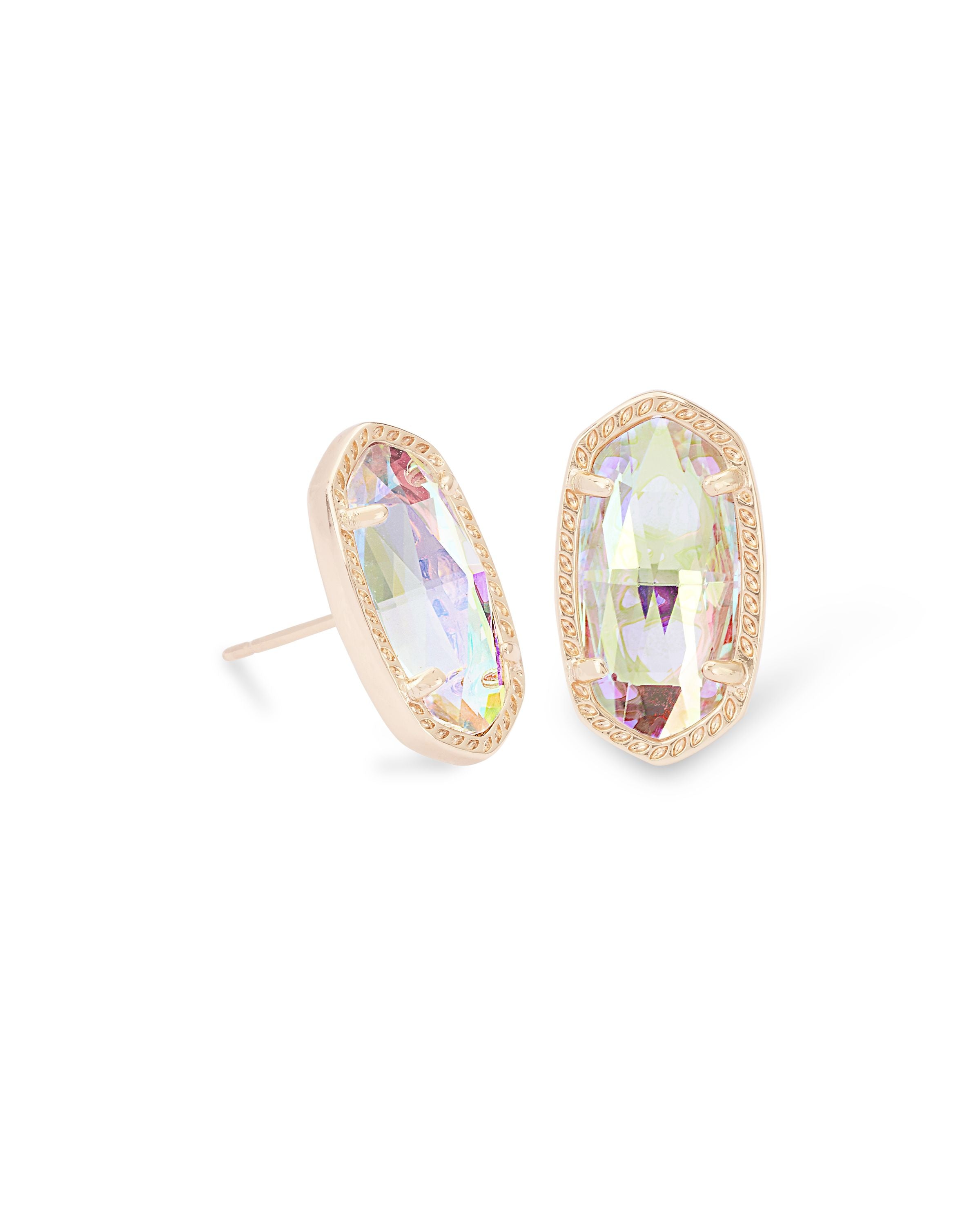 Kendra Scott Ellie Earrings - Rose Gold Dichroic Glass