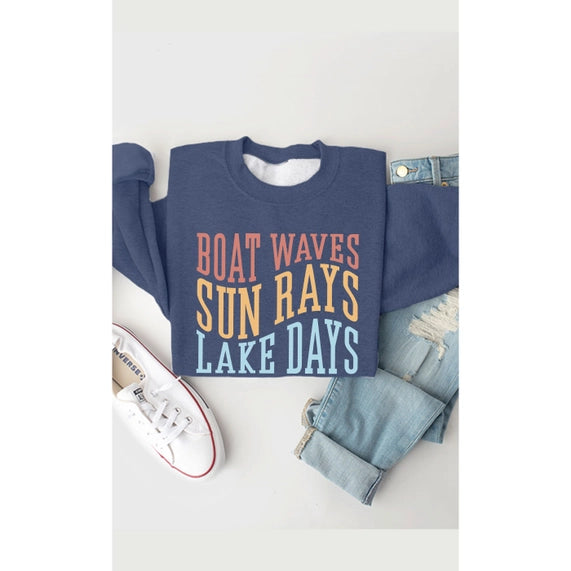 Lake Days Graphic Fleece Sweatshirt