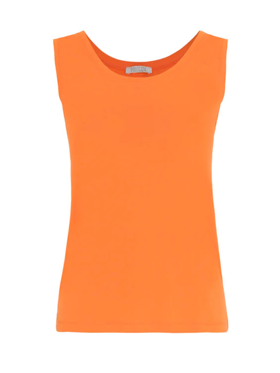 Dolcezza Essential Basics Orange Tank Knit Pullover