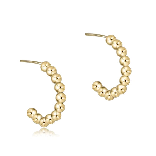 enewton Classic Gold Beaded Post Hoop Earrings