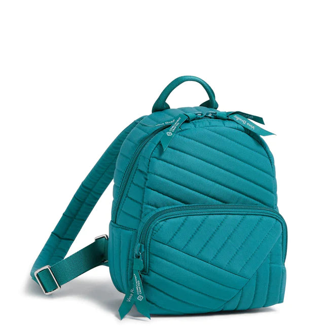 Vera Bradley Mini Backpack in Cotton-Forever Green