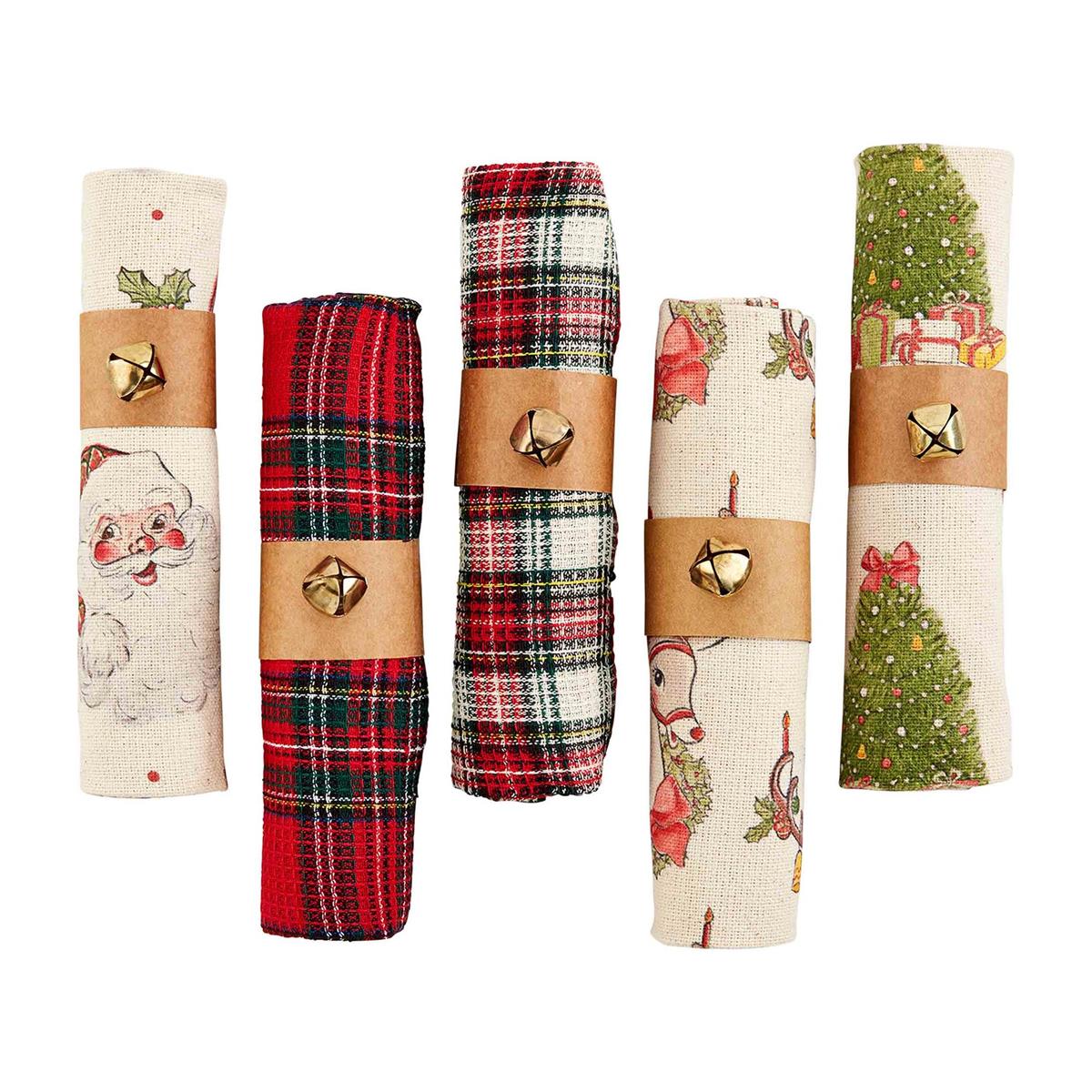 MUDPIE JINGLE BELL WRAPPED TOWELS