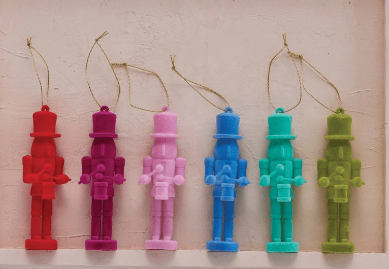 5" Flocked Plastic Soldier Ornaments - Juli's Wearable Art