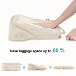 5 - Piece Compression Packing Cube Set – Beige Eco Travel Organizers - Juli's Wearable Art