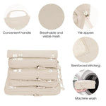 5 - Piece Compression Packing Cube Set – Beige Eco Travel Organizers - Juli's Wearable Art