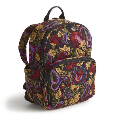 Vera Bradley Small Banbury Backpack in Cotton -Midnight Garden Paisley