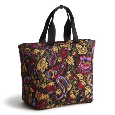 Vera Bradley Lunch Tote in Cotton-Midnight Garden Paisley