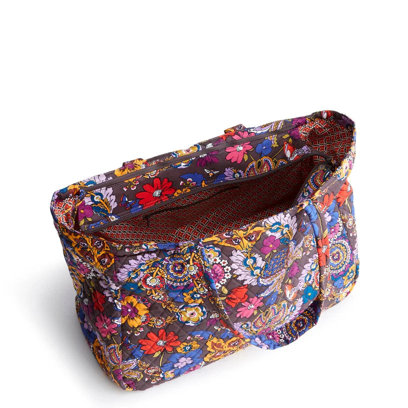 Vera Bradley Knollton Travel Tote in Cotton - Colorful Bouquet