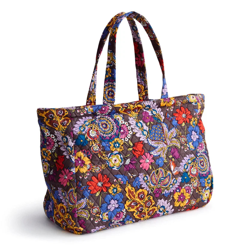 Vera Bradley Knollton Travel Tote in Cotton - Colorful Bouquet