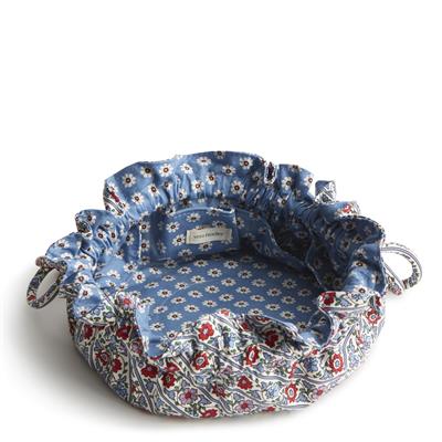 Vera Bradley Drawstring Jewelry Bag in Cotton -Bias Mini Vines Ribbons