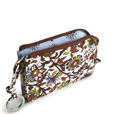 Vera Bradley Zip Card Pouch - Marrakesh Vines Cream