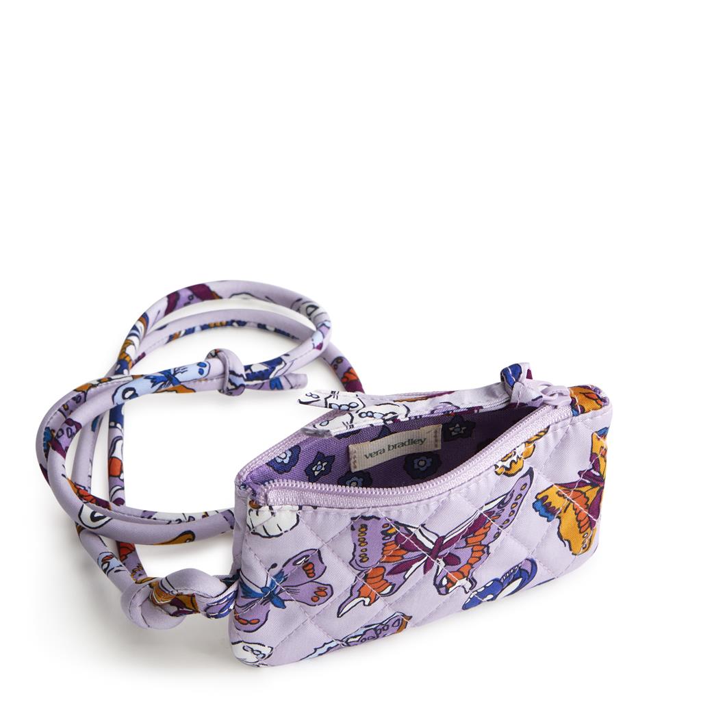 Vera Bradley Zip Card Pouch Lanyard - Wing in Flight