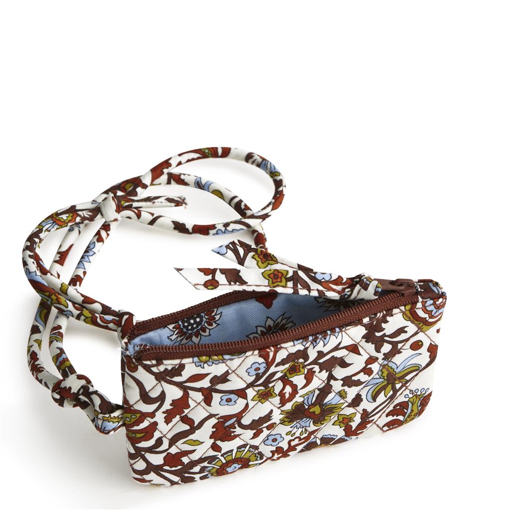 Vera Bradley Zip Card Pouch Lanyard - Marrakesh Vines Cream