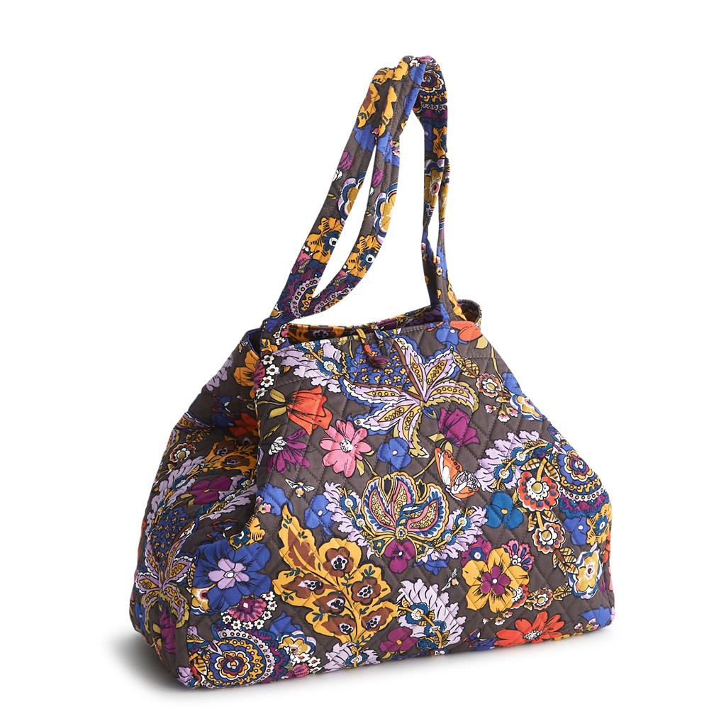 Vera Bradley Hathaway Tote in Cotton Gabardine - Colorful Bouquet