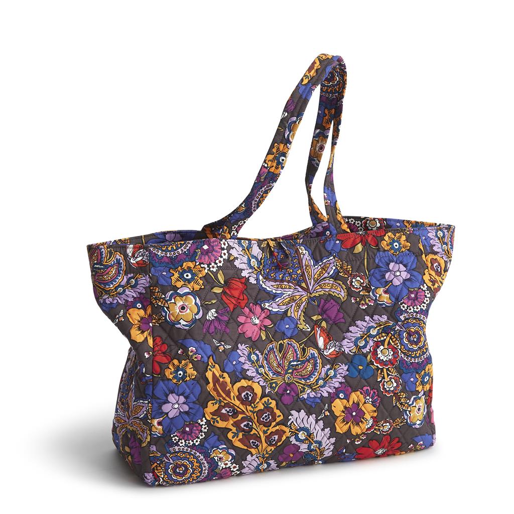 Vera Bradley Hathaway Tote in Cotton Gabardine - Colorful Bouquet