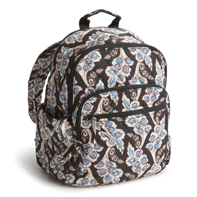 Vera Bradley Bancroft Backpack - Calyx + Quill Black in Polyester Twill