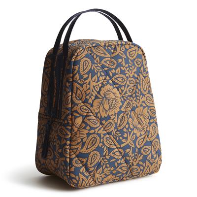 Vera Bradley Lunch Bag in Nylon-Lotus Montage Roasted Pecan