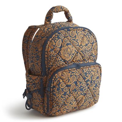 Vera Bradley Small Banbury Backpack in Nylon-Lotus Montage Roasted Pecan