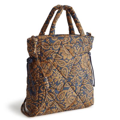 Vera Bradley Mini Original Tote in Nylon-Lotus Montage Roasted Pecan