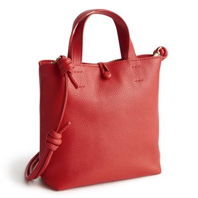 Vera Bradley Mini Original Tote in Leather-Goji Berry Red