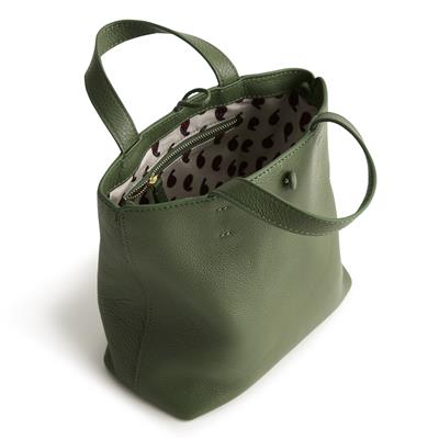 Vera Bradley Mini Original Tote in Leather - Bronze Green